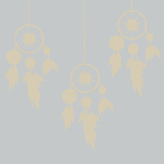 Décalcomanie murale de pièges de rêve, Beige