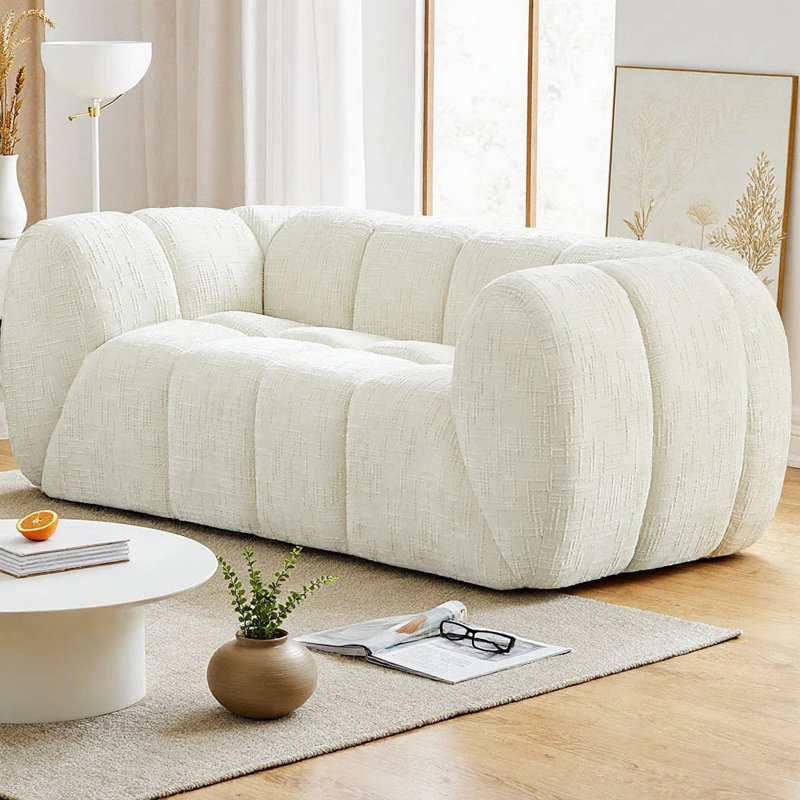 Canapé en nuage matelassé Chenille Pure Foam, Beige