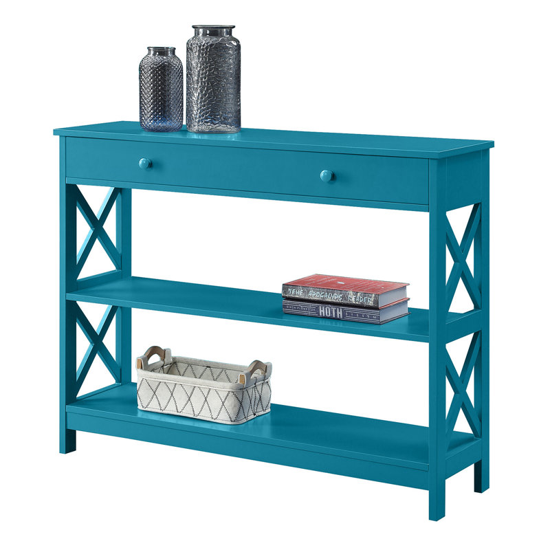 Aafko 39.5" Console Table, Blue, 31.5" H x 39.5" W x 12" D