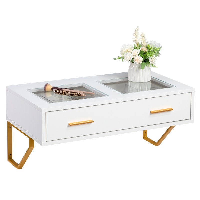Chanee Dressing Table, White/Beige/Cream
