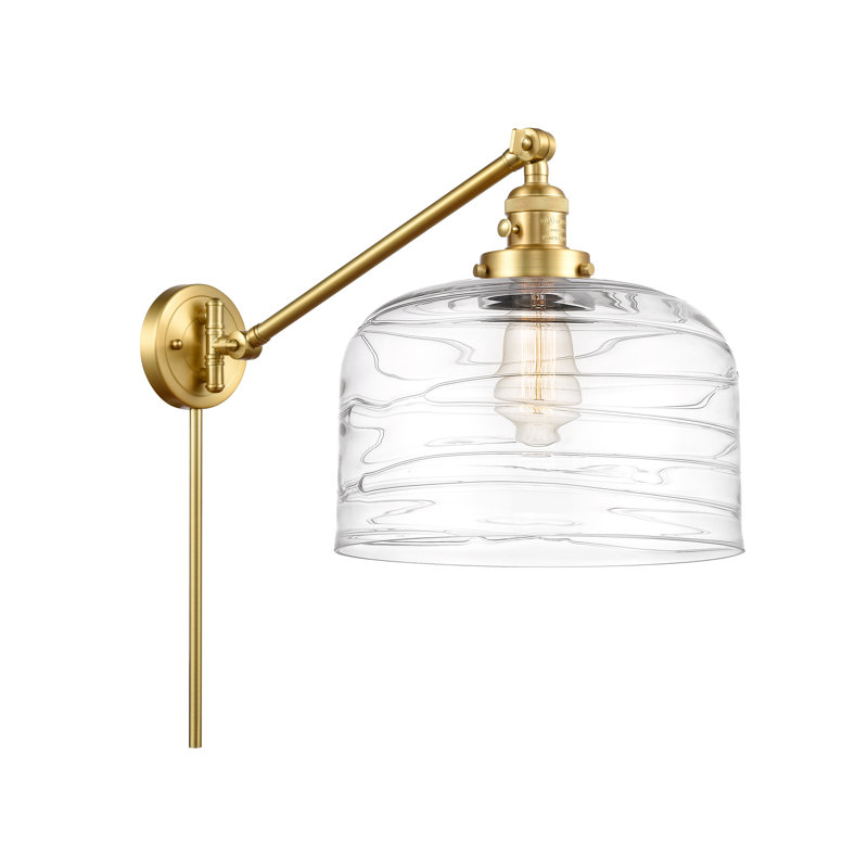 Shauna Swing Arm Sconce, Incandescent, Satin Gold
