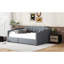 Lit de jour rembourré avec rangement sous le lit - Lit pour chambre à coucher élégant et confortable, lit double pleine grandeur, élégant et plateforme pour un salon fonctionnel-1513733795