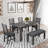 Angeline Dining Room Table and Chairs with Bench, Rustic Wood Dining Set, Set of 6,dining table set,dining room set-2125382409