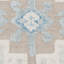 Tapis bleu en soie / coton / lin noué à la main Baum-66770234