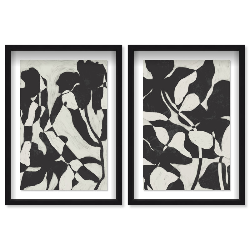 Contrast Nature Set Set by Oliver Gal, 93"H x 63"W, Black Shadowbox