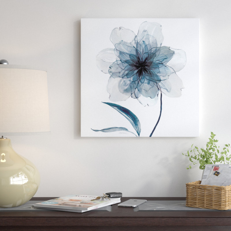 «Indigo Bloom II», impression sur toile, H 12 po x l 12 po x P 1,5 po, Toile tendue, Pas de tapis