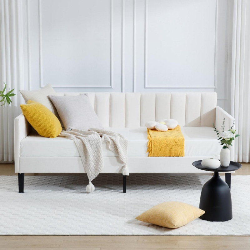 Lit de jour rembourré, design moderne somptueux