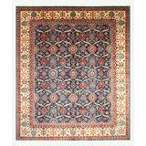 Hand Knotted Wool Floral Area Rug in Red/Cream/Blue/Yellow