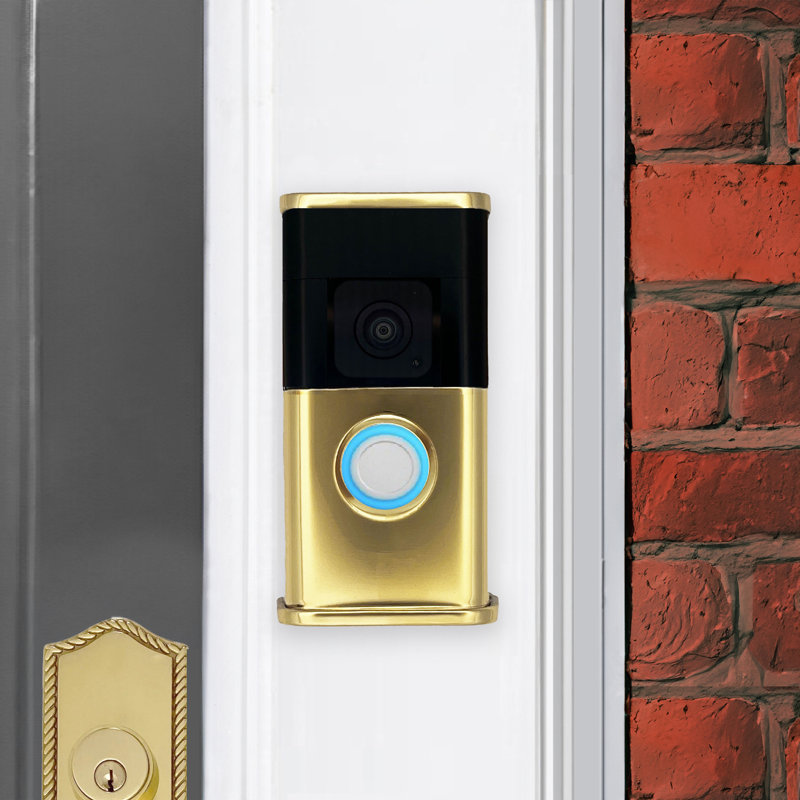 Traditional Video Doorbell Cover (Ring 3, 3 Plus, 4, Battery Plus, Battery Pro Compatible), Polished Brass