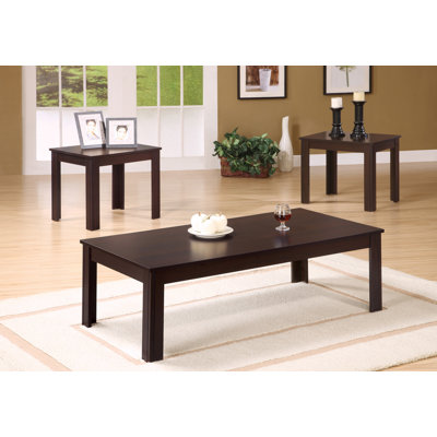 Kerra-Leigh Table Set, 3pcs Set, Coffee, End, Side, Accent, Living Room, Laminate, Transitional by Red Barrel Studio