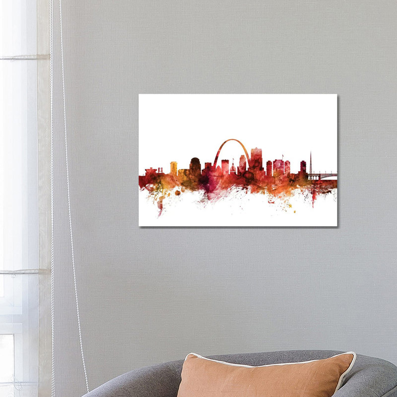 St. Louis, Missouri Skyline by Michael Tompsett - 1 Piece Wrapped Canvas Wall Art, 66.04 cm H x 45.72 cm W x 1.91 cm D