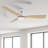 52" Savitri LED Smart Flush Mount Ceiling Fan with Remote Control and Light Kit Included