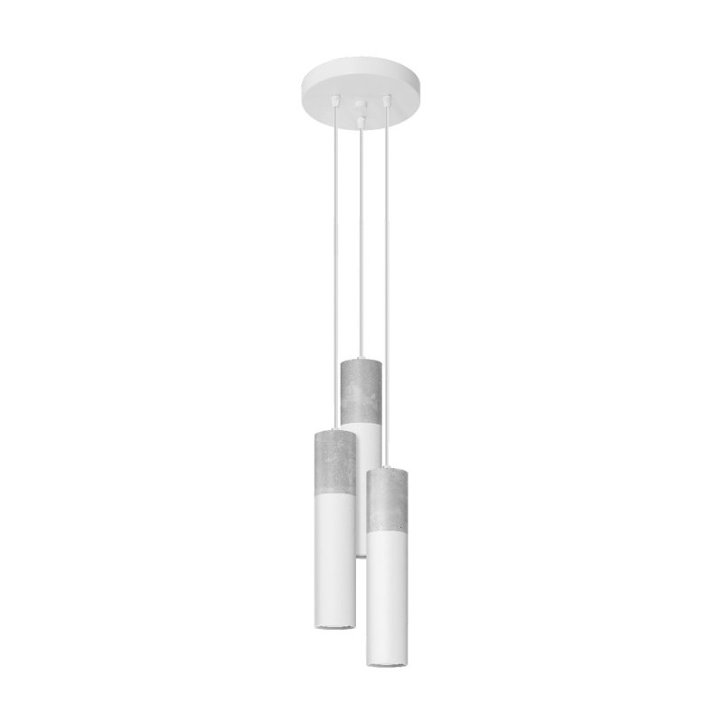 Amberle 3 - Light Cylinder Pendant, White