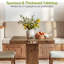 Fir Dining Table with Wood Base