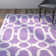 Sheeran Geometric Handmade Hooked Cotton Purple Area Rug