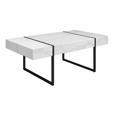 White Marble Effect Coffee Table