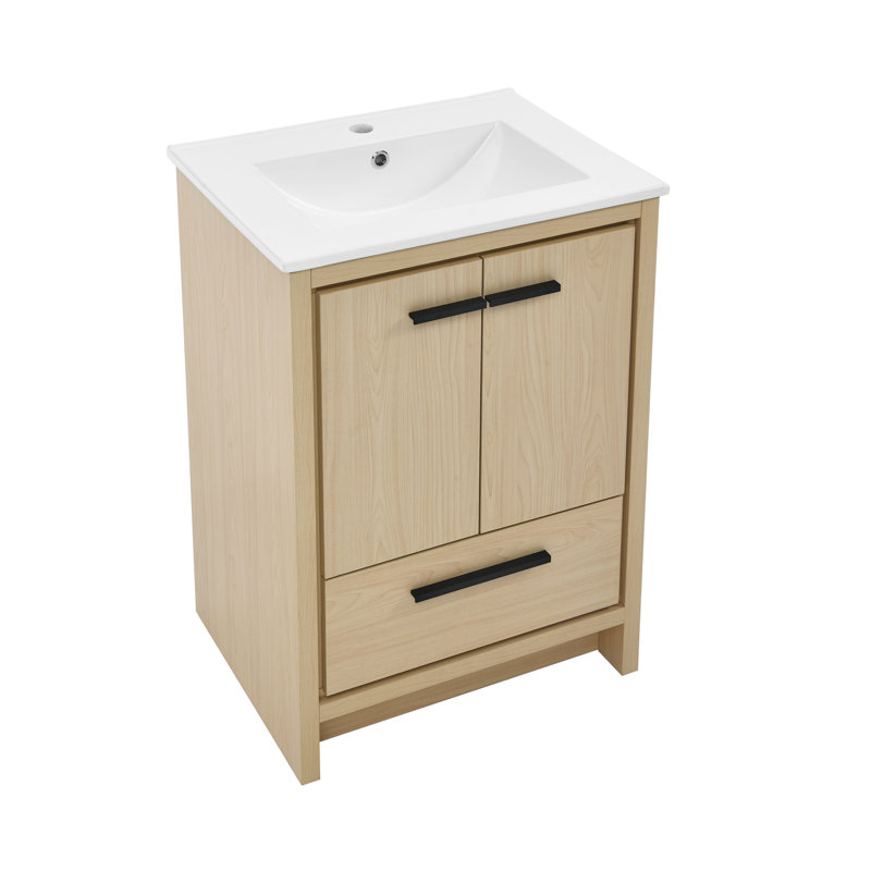 Virage 24" Freestanding, Bathroom Vanity, Brown, White, Single