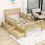 Lit plateforme en bois avec 2 tiroirs-368961677