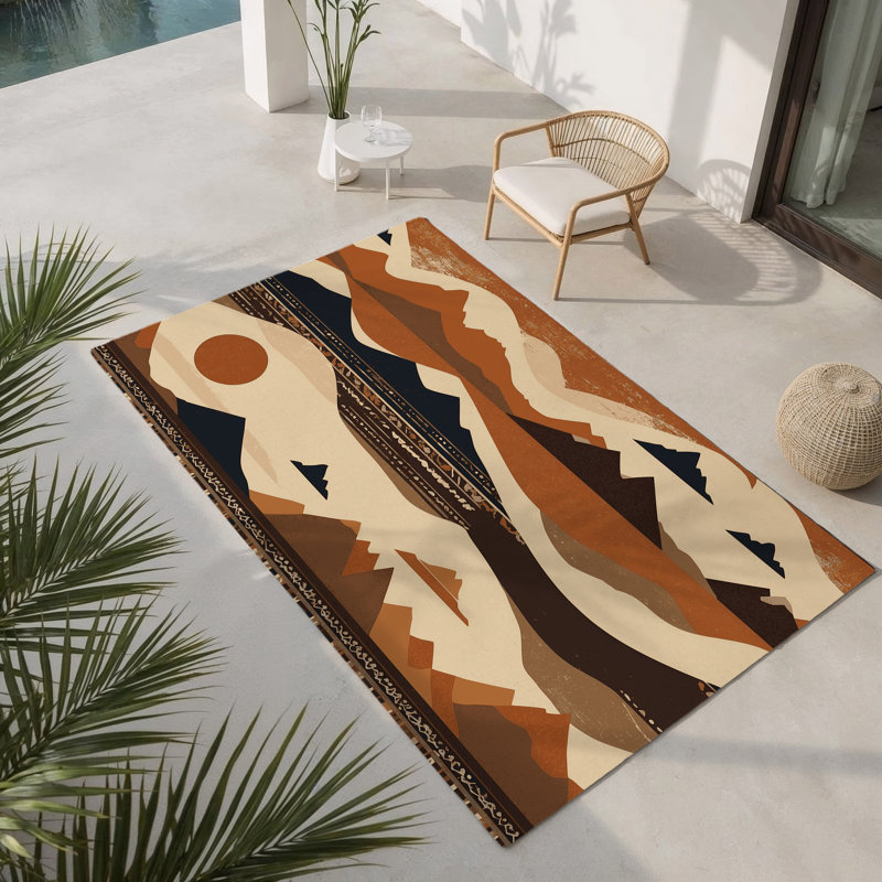 Tapis intérieur et extérieur Horizon Echo, Rectangle 1 pi 6 po x 2 pi 6 po