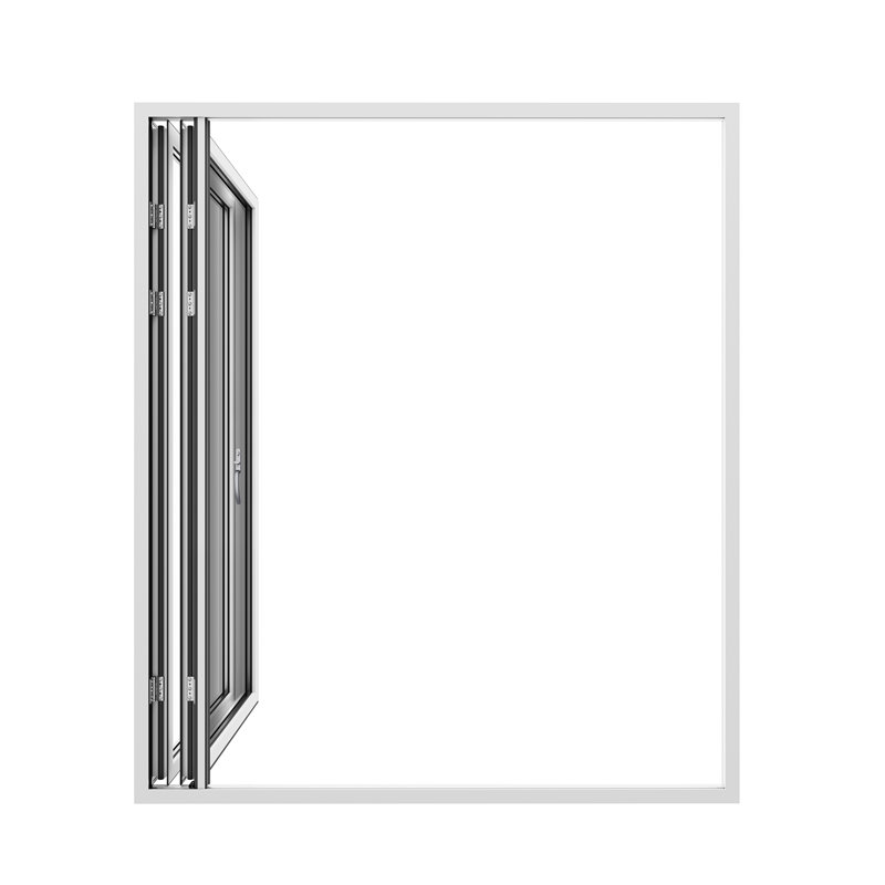 Porte de patio pliante à 2 panneaux en aluminium KaMic EliteFold, H 95,5 po x l 71,5 po, S'ouvre à gauche vers l'extérieur