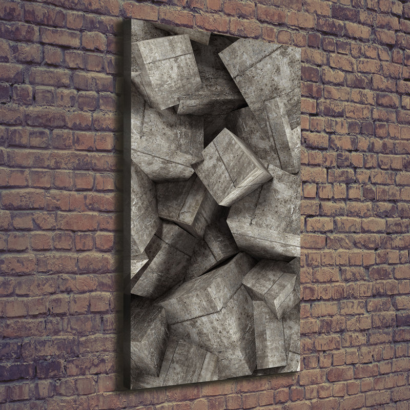 Concrete Cubes - Wrapped Canvas Print
