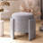 Stylish Pouffe Ottoman, Grey Foam, 15.4 x 15.8 x 15.4 inches | Durable 28 DNS Grey Foam & 14 DNS White Foam for Comfort | Perfect for Living Room, Bedroom, or Kids' Playroom | Versatile Seating & Footrest