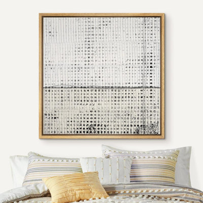 Impression sur toile encadrée sur fond noir et blanc