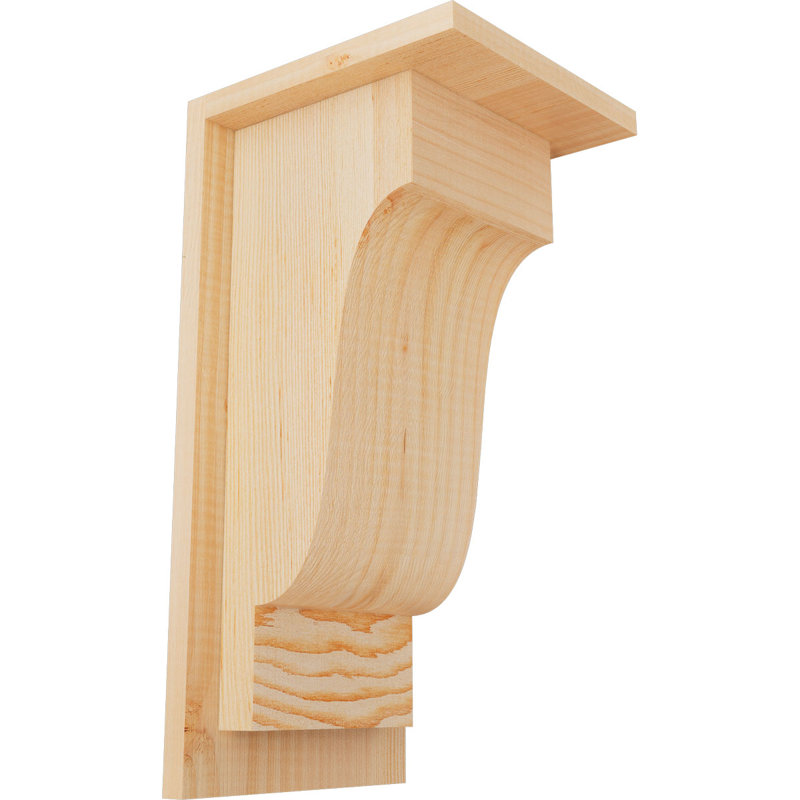 Corbeille Newport avec contre-plaque, H 16 po x l 7,5 po x P 8 po, Sapin de Douglas, Lisse