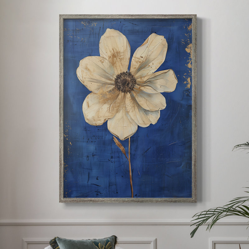 «FLORAL Series Lxxvi», reproduction encadrée - bois massif, H 15 po x l 12 po