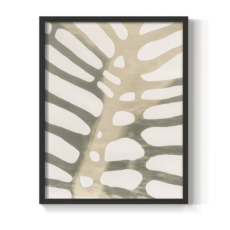 Abstrait, reproduction encadrée CDxx - prêt à être accroché, H 20 po x l 16 po, Noir