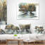 River in Woods Watercolor - Coussin décoratif à imprimé paysage