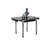 Denise Extendable Glass Top Metal Base Dining Table
