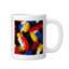 Abstract Paint Brush Strokes Art Pattern Ceramic Mug, 11oz