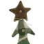 Décoration d'arbre de Noël en tricot écossais brun clair et vert 30 po