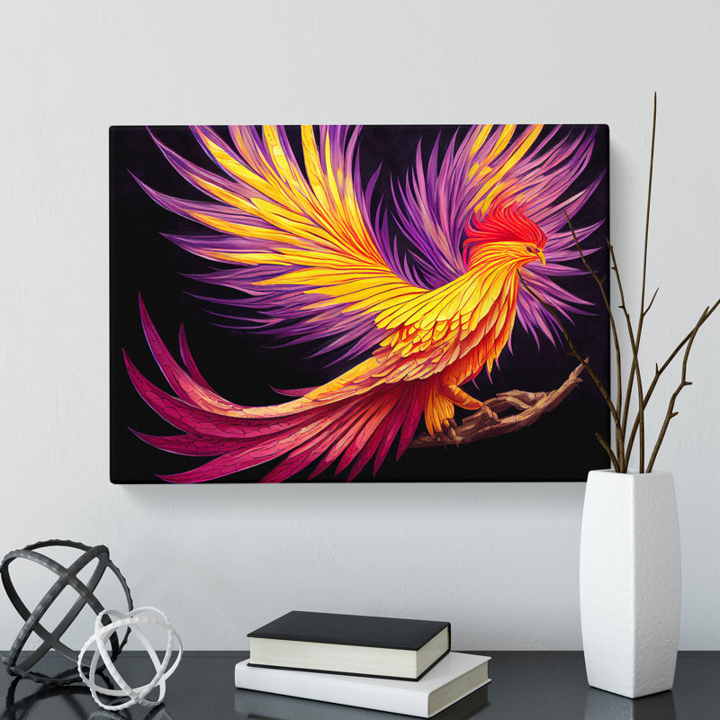 Astonishing Phoenix Bird - Wrapped Canvas, 50cm H x 76cm W x 3cm D