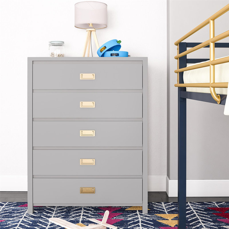 Haven Kids 5 - Drawer Chest, Dove Gray