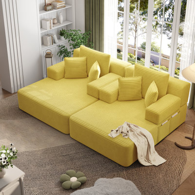 Méridiennes intérieures à compression avec rangement et canapé-lit moelleux moderne