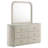 Sonya 6-Drawer Upholstered Bedroom Dresser With Mirror Ivory