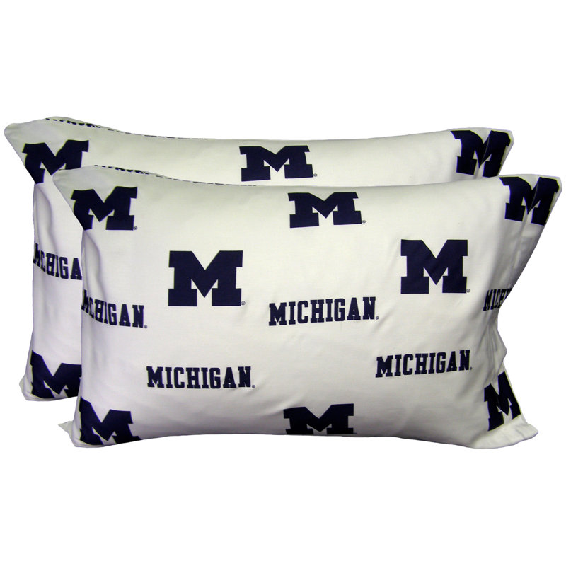 NCAA Polyester - Set of 2, Standard/Twin Pillowcase