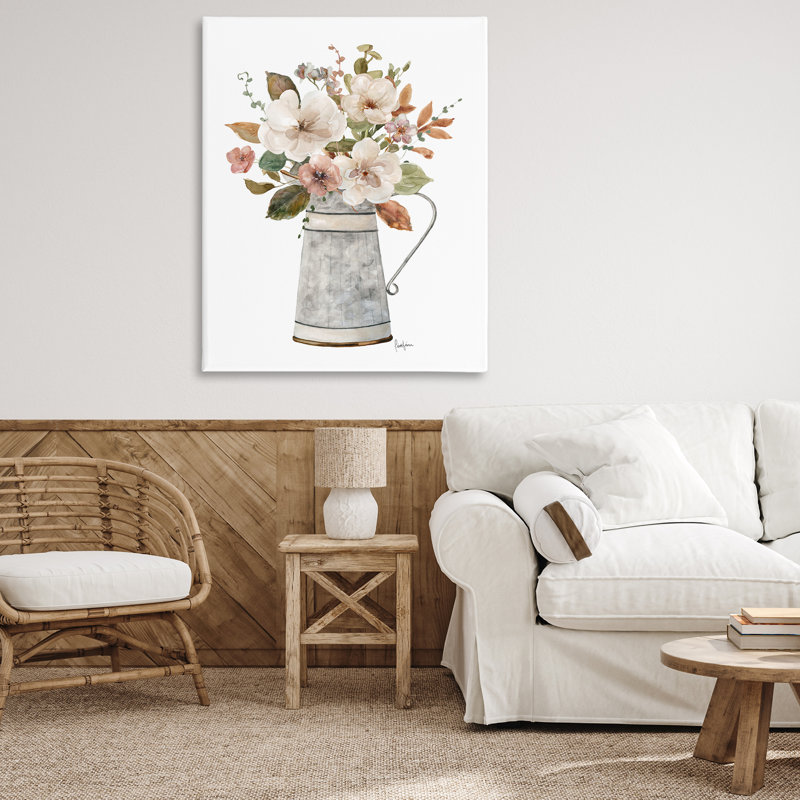 Art mural sur toile Mute Country Flower Can, design par Livi Finn, H 48 po x l 36 po