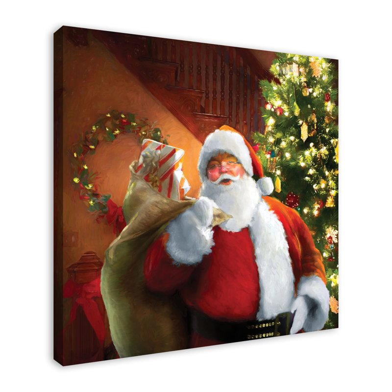 «Santa Gets Ready», impression sur toile tendue