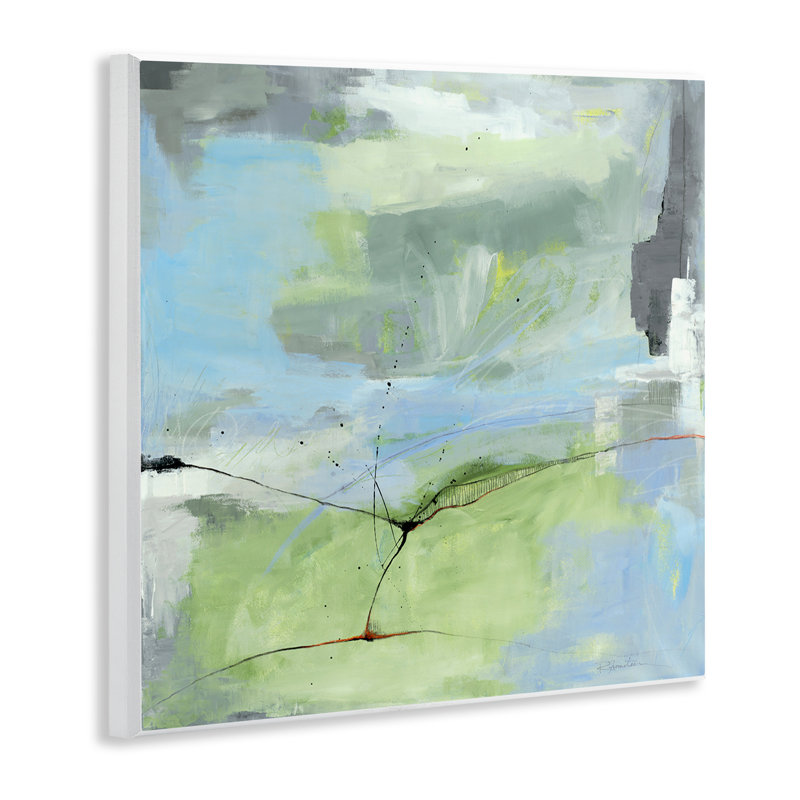 Abstraction avec ligne striée, art mural par Ruth Fromstein