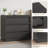 Drawers Dresser for Bedroom, Black Chest of Drawers with Embedded Handles Design-800715957