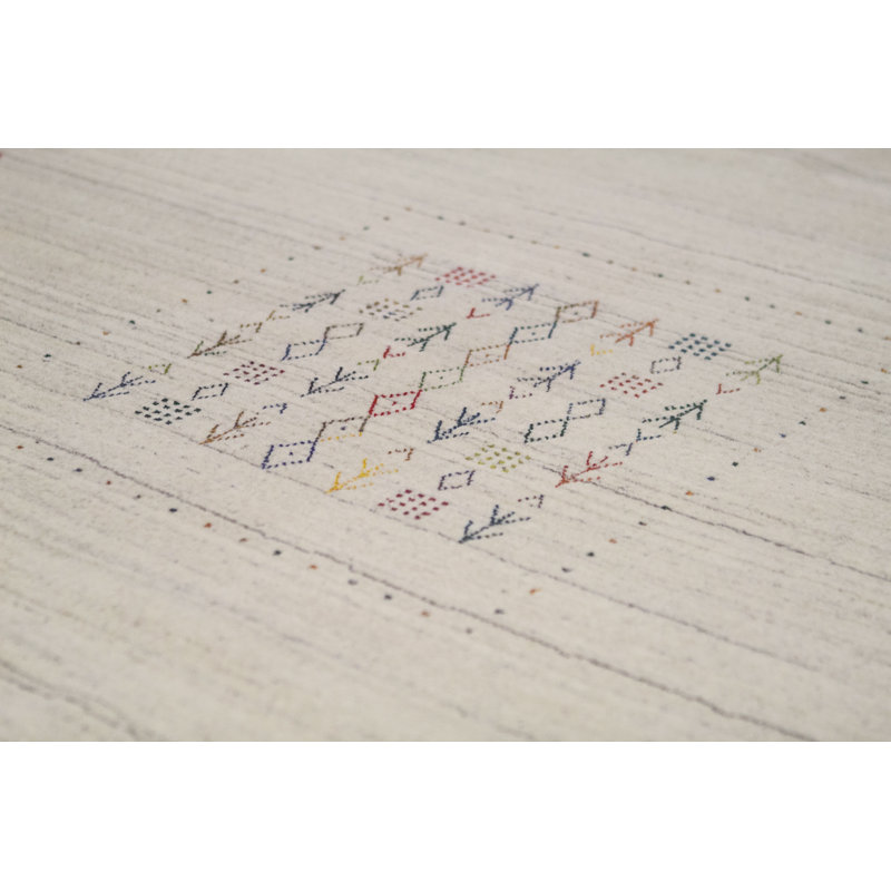 Tapis ivoire de haute qualité noué à la main Gabbeh