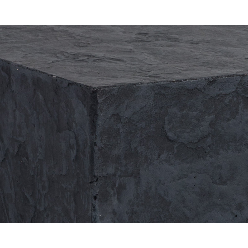 Solterra Stone End Table, Black