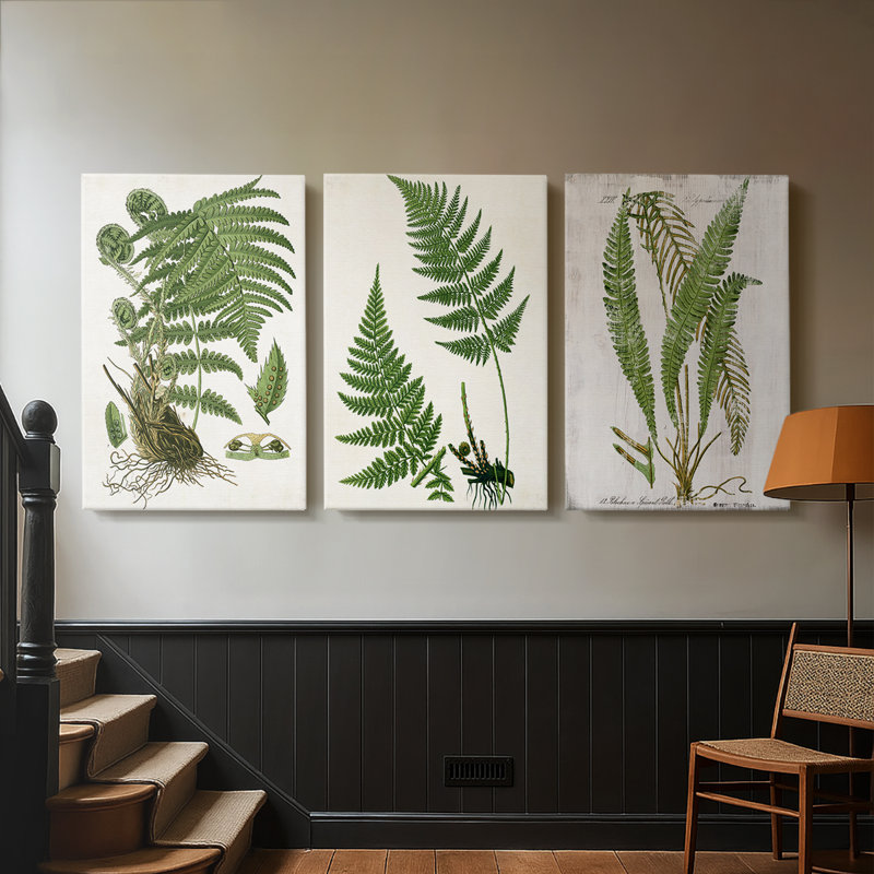Fern I - toile tendue sur mesure - 3 pièces, H 36 po x l 72 po