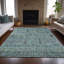 Tapis bleu sarcelle lavable à la machine intérieur / extérieur Xhevrie-111946622