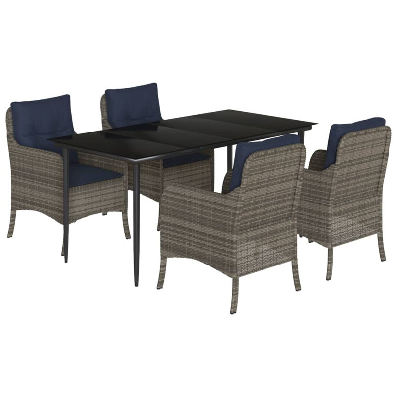 Table rectangulaire 5 pièces Vidaxl