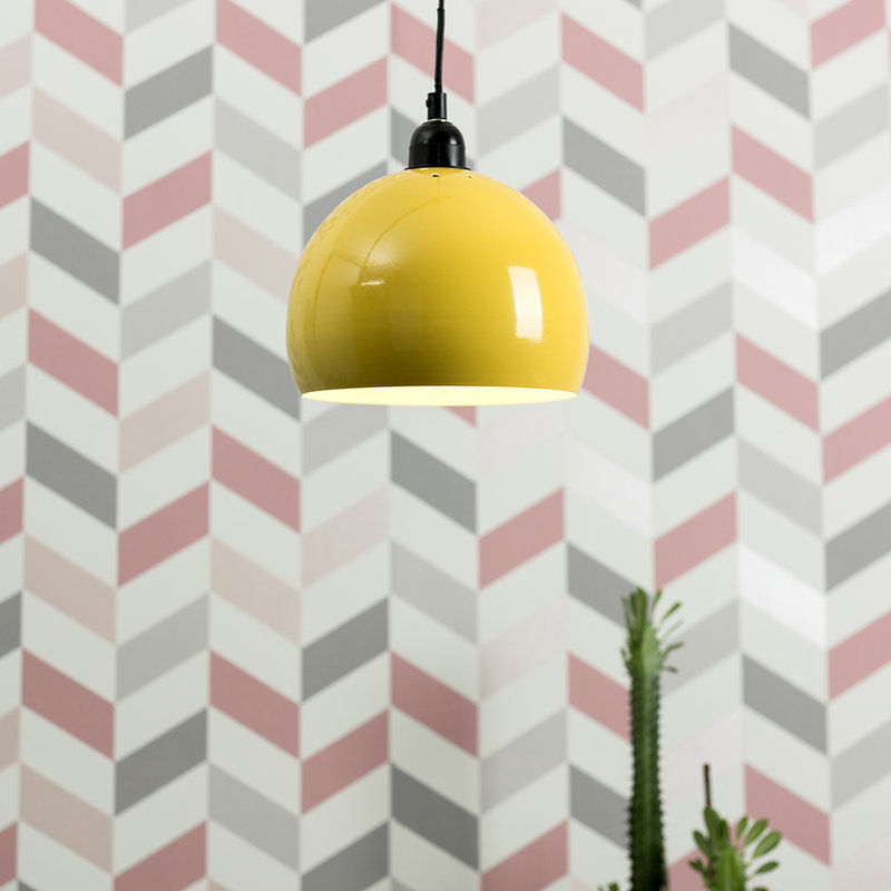 Arco 14.7cm H Metal Round Pendant Shade ( Clip On ), Yellow, No