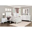 Contemporary Twin Bedroom Bed - White And Luxurious Size Furniture Finish Attractive Design